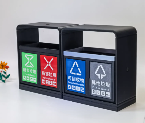 3d打印分类垃圾桶对比成品桶，哪个更省空间更耐用？